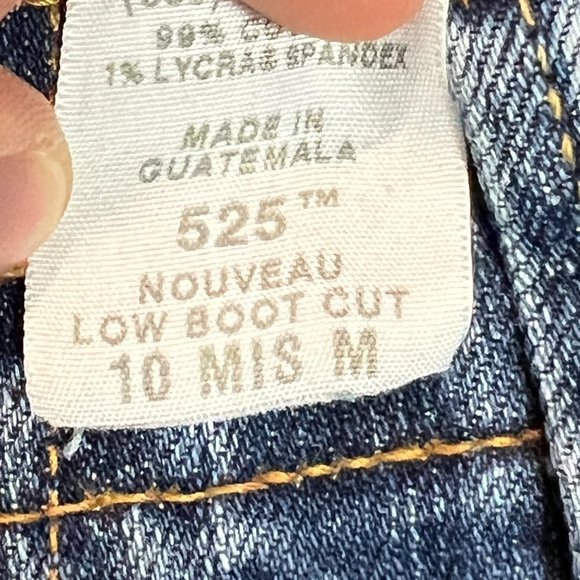 Levi's 525 Jeans Boot Cut Stretch Women's Size 10 Mid Rise Blue 28.5 in Inseam - Picture 14 of 16
